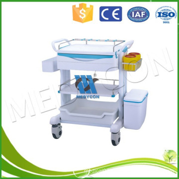 first aid ABS Medical Equipment Trolley with Drawers and IV Pole